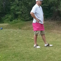 Belvedere Golf Resort - 3d member of the 4some after his bad swing...The Gatr was the only one who didn't have to wear pink today...