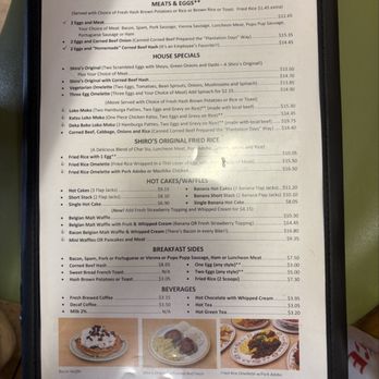 Shiro's Saimin Haven - Menu - Hawaiian Near Me - Aiea, Hawaii