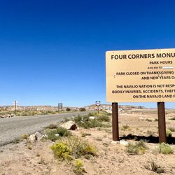 Four Corners Monument - Some info about the monument including opening at 8am.