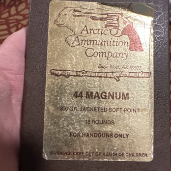 Arctic Ammo & Reloading Supplies LLC - Is this ammunition from your company? I purchased it in the late 1990's in the Fairbanks area. Thanks Matt - Guns & Ammo Near Me - Wasilla, Alaska Arctic Ammo & Reloading Supplies LLC - Is this ammunition from your company? I purchased it in the late 1990's in the Fairbanks area. Thanks Matt - Guns & Ammo Near Me - Wasilla, Alaska
