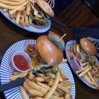 The Old Triangle - Pot of Gold Burger (seeded bun is gluten free) - Irish Near Me - Charlottetown, Prince Edward Island The Old Triangle - Pot of Gold Burger (seeded bun is gluten free) - Irish Near Me - Charlottetown, Prince Edward Island