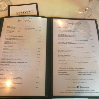 Union League - The Menu - French Near Me - New Haven, Connecticut Union League - The Menu - French Near Me - New Haven, Connecticut