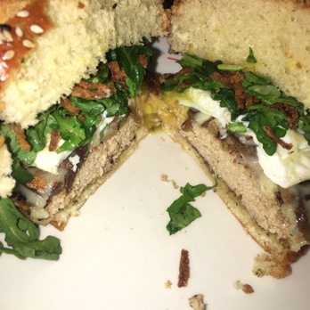 Gordon Ramsay Burger Las Vegas - Stout burger (chicken) + arugula + fried egg - Burgers Near Me - Las Vegas, Nevada Gordon Ramsay Burger Las Vegas - Stout burger (chicken) + arugula + fried egg - Burgers Near Me - Las Vegas, Nevada