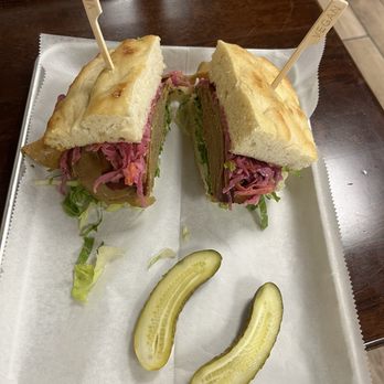 Secret Vegan Kitchen - Turkey bacon deluxe on focaccia - Vegan Near Me - Oceanside, New York