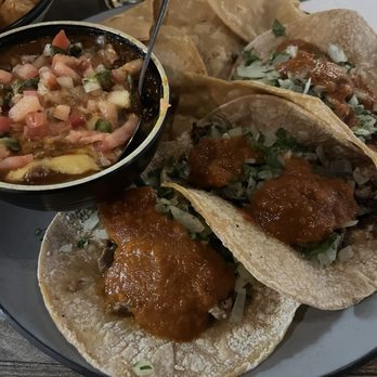 Stubborn Mule Glendora - Carne asada trio tacos with chili beans - Sports Bars Near Me - Glendora, California