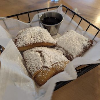Coffee 30 - Beignets with chocolate sauce - Breakfast & Brunch Near Me - Lake Charles, Louisiana