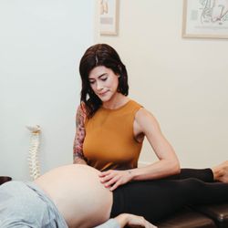 Born & Raised Wellness - Dr. Binder performing round ligament release.