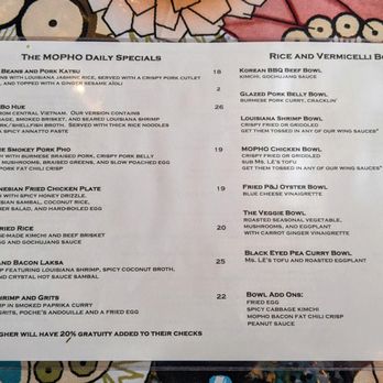 Mopho - Menu 2 - Vietnamese Near Me - New Orleans, Louisiana