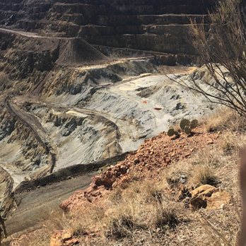 Lavender Pit - Lavender Pit overlook to the North- one bright red pool & one small opal pool. - Museums Near Me - Bisbee, Arizona