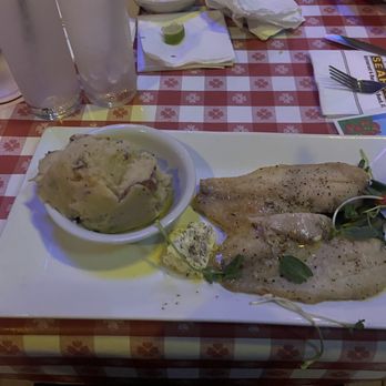 Conchy Joe's - 8 oz Fresh Snapper w/ Mashed Potatoes - Seafood Near Me - Jensen Beach, Florida Conchy Joe's - 8 oz Fresh Snapper w/ Mashed Potatoes - Seafood Near Me - Jensen Beach, Florida