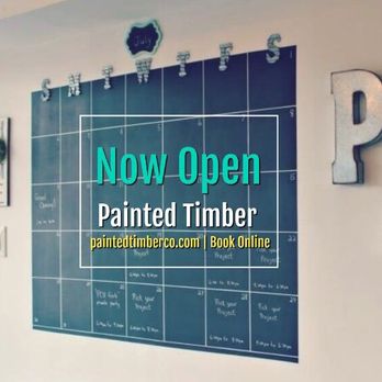 Painted Timber - a new open sign on the wall - Arts & Crafts Near Me