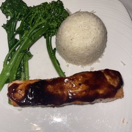 Salmón, Rice, and green beans