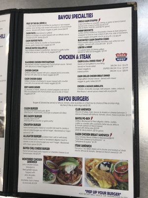 Menu photo 5 Blue Bayou Cafe Houston, TX