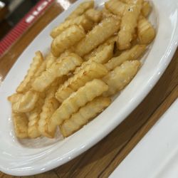 The Woodstock Way Groovy Eatery - Crinkle fries, old-school way with salt perfect with a side of ketchup