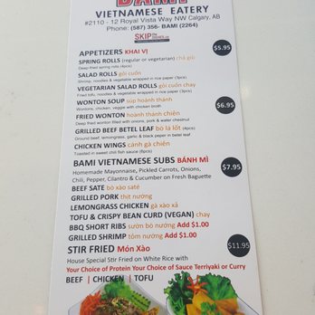 BAMI Vietnamese Eatery - Vietnamese Near Me - Calgary, Alberta