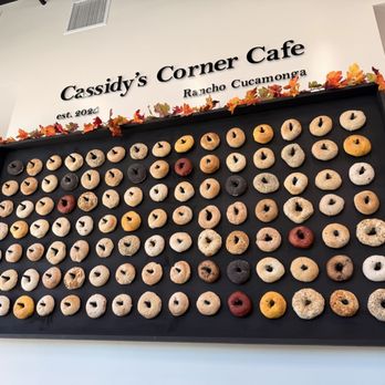 Cassidy's Corner Cafe - Bagel wall - Bagels Near Me - Rancho Cucamonga, California