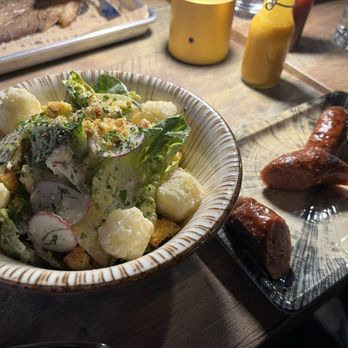 Kinfolk Southern Kitchen - Caesar Salad & Jalapeño Cheddar Smoked Sausage - Southern Near Me - Washington, DC, District of Columbia