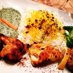 Le Petit Persan - Brochette de coquelet et riz safrané