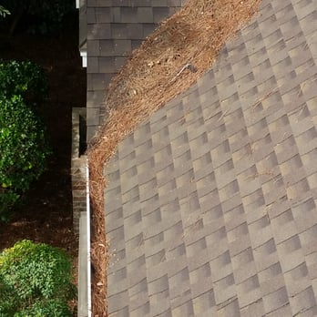 A LOOK Beyond Window and Gutter Cleaning - Pine needles clogging the gutter system - Window Washing Near Me A LOOK Beyond Window and Gutter Cleaning - Pine needles clogging the gutter system - Window Washing Near Me