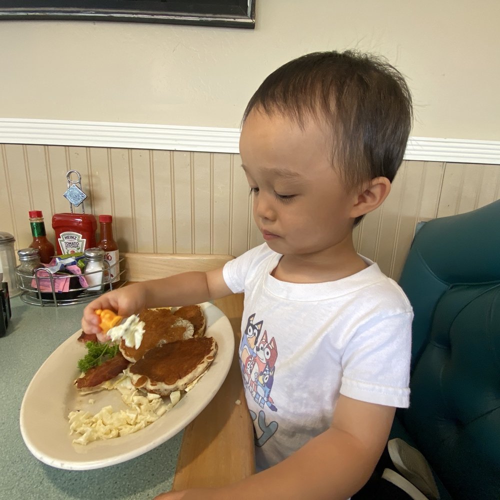 Pegah's Kitchen - Kid's plate, with eggs, pancakes, and sausage - American Near Me - Escondido, California Pegah's Kitchen - Kid's plate, with eggs, pancakes, and sausage - American Near Me - Escondido, California