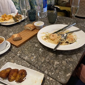 Luisa - Sweet plantains, shrimp linguini, seafood paella, bread and butter, cup of beans - Spanish Near Me - San Juan, Puerto Rico Luisa - Sweet plantains, shrimp linguini, seafood paella, bread and butter, cup of beans - Spanish Near Me - San Juan, Puerto Rico