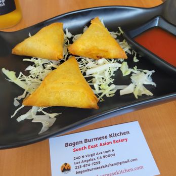 Bagan Burmese Kitchen - Samosas. NOt bad. - Burmese Near Me - Los Angeles, California Bagan Burmese Kitchen - Samosas. NOt bad. - Burmese Near Me - Los Angeles, California