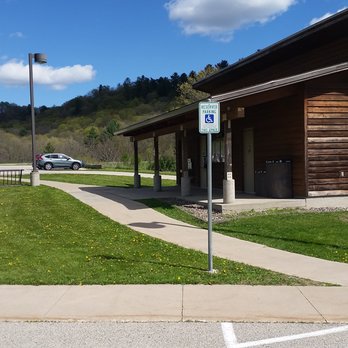 Kickapoo Valley Reserve Visitor Center - The maintenance building with drinking fountains and restrooms - Visitor Centers Near Me - La Farge, Wisconsin