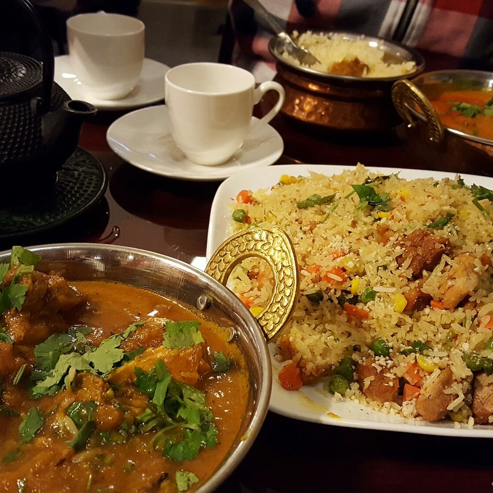 Nepali Kitchen - From left to right: Chicken Curry, Chicken Biryani, Lamb Tikka Masala - Indian Near Me - Essex Junction, Vermont Nepali Kitchen - From left to right: Chicken Curry, Chicken Biryani, Lamb Tikka Masala - Indian Near Me - Essex Junction, Vermont