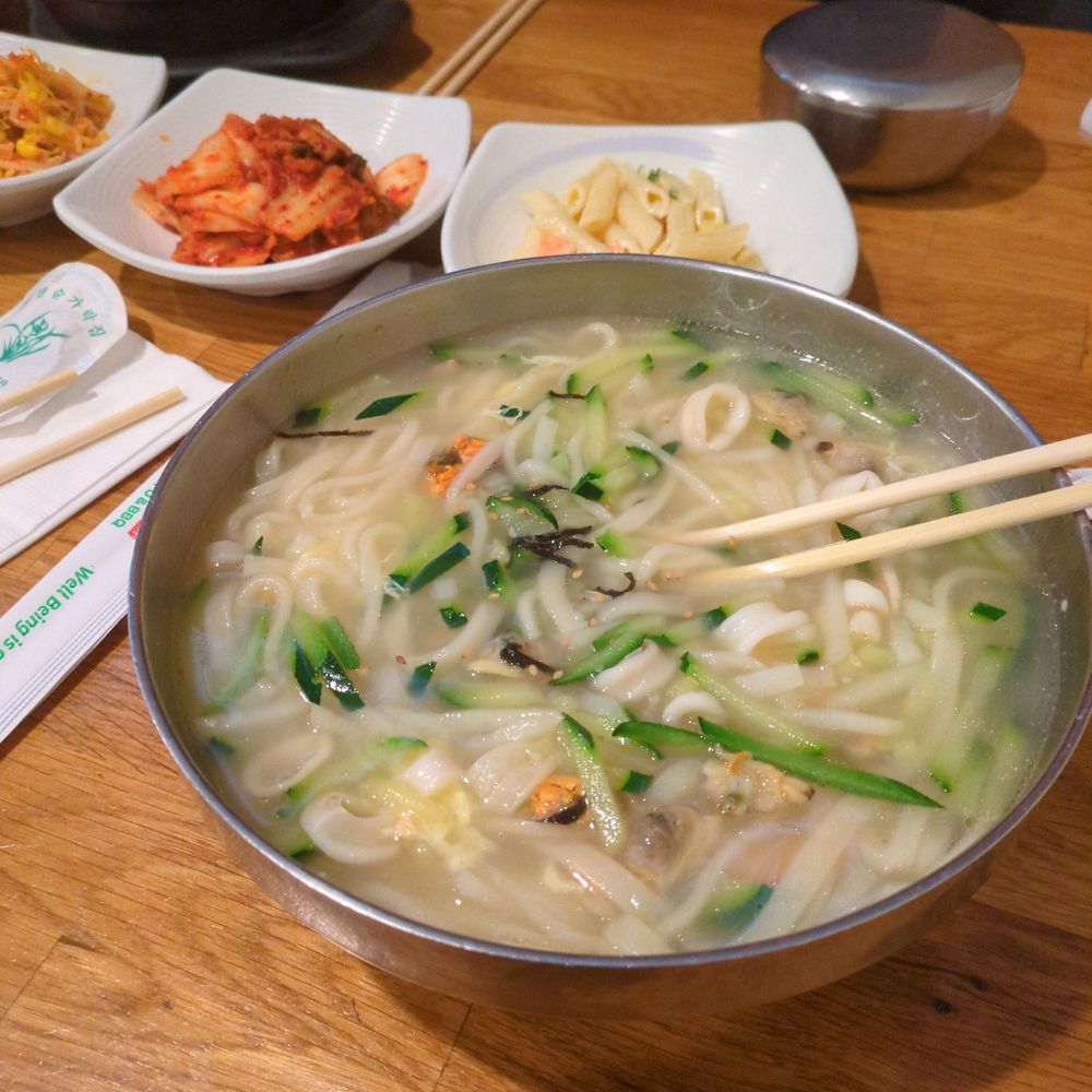 Myung Ga Tofu and BBQ - seafood noodle soup. not spicy - Korean Near Me - Closter, New Jersey