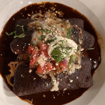 La Mision Restaurante - Chicken Enchilada with Mole Sauce (Rice and Beans on the side) - Mexican Near Me - Hudson, New York La Mision Restaurante - Chicken Enchilada with Mole Sauce (Rice and Beans on the side) - Mexican Near Me - Hudson, New York