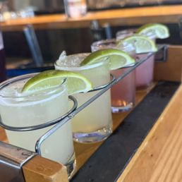 Margarita flight- not worth it. There's no tequila in it. Apparently only 1 shot divide between the 4 drinks. Margarita flight- not worth it. There's no tequila in it. Apparently only 1 shot divide between the 4 drinks.