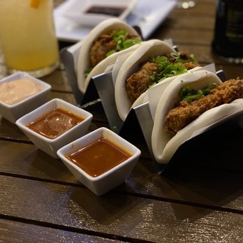 Komodo Loco - Fried chicken bao with various sauces - Sushi Bars Near Me - Denton, Texas