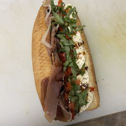 My Little Italy’s Pizza - Prosciutto and mozzarella cold sub