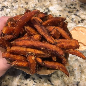 Nice Burger - Sweet potato fries and chipotle sauce - Burgers Near Me - Santa Ana, California Nice Burger - Sweet potato fries and chipotle sauce - Burgers Near Me - Santa Ana, California