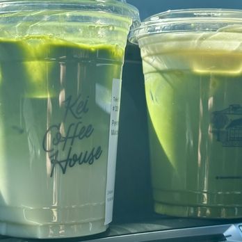 Kei Coffee House - Pandan Coconut Matcha and Banana Matcha Latte. ( ^_^)b - Coffee & Tea Near Me - Westminster, California