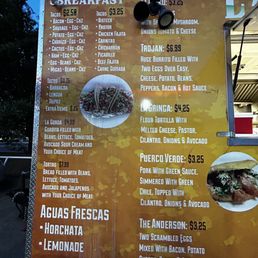 Breakfast menu