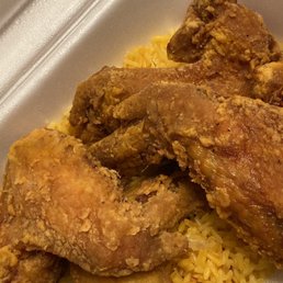 Chicken wings and pork fried rice