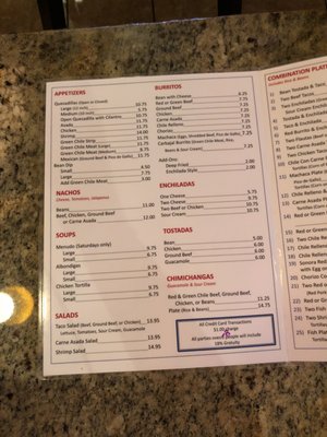Menu photo 5 Carbajal's Mexican Food Mesa, AZ