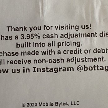 Bottagra - They now charge 3.95% to pay by credit card. - Italian Near Me - Hawthorne, New Jersey Bottagra - They now charge 3.95% to pay by credit card. - Italian Near Me - Hawthorne, New Jersey
