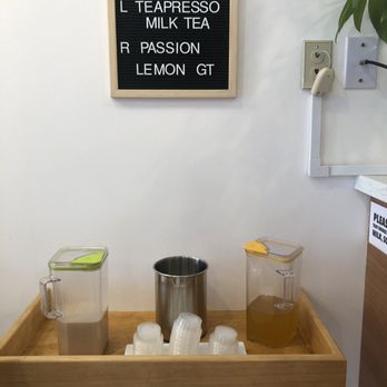 Teapresso Bar - Samples tasted better I guess it wasn't a black milk tea sample - Coffee & Tea Near Me - Sugar Land, Texas