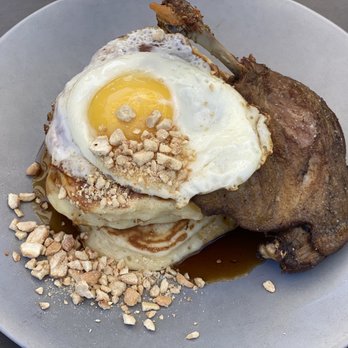 NextDoor Restaurant - Duck Confit Pancakes - Canadian (New) Near Me - Markham, Ontario NextDoor Restaurant - Duck Confit Pancakes - Canadian (New) Near Me - Markham, Ontario