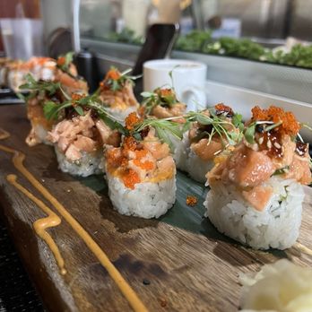 Modesto Sukiyaki - Custom roll. Just let chef know what you like and he will whip something up. - Sushi Bars Near Me - Modesto, California Modesto Sukiyaki - Custom roll. Just let chef know what you like and he will whip something up. - Sushi Bars Near Me - Modesto, California