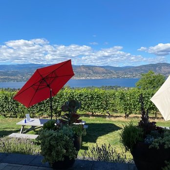 Nichol Winery - a view of the lake and mountains - Wineries Near Me - Naramata, British Columbia