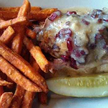 The Corner House - Thanksgiving sandwich w sweet potato fries - American Near Me - Center Sandwich, New Hampshire
