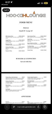 Menu photo 1 Hookah Lounge Glendale, CA Menu photo 1 Hookah Lounge Glendale, CA