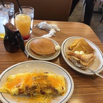 IHOP - French Toast, 2 Buttermilk Pancakes & A Cheddar Bacon Omelette. - Breakfast & Brunch Near Me - Royal Oak, Michigan