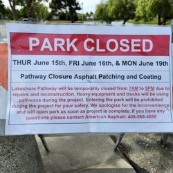 Lakeshore Park - Temporary park closure