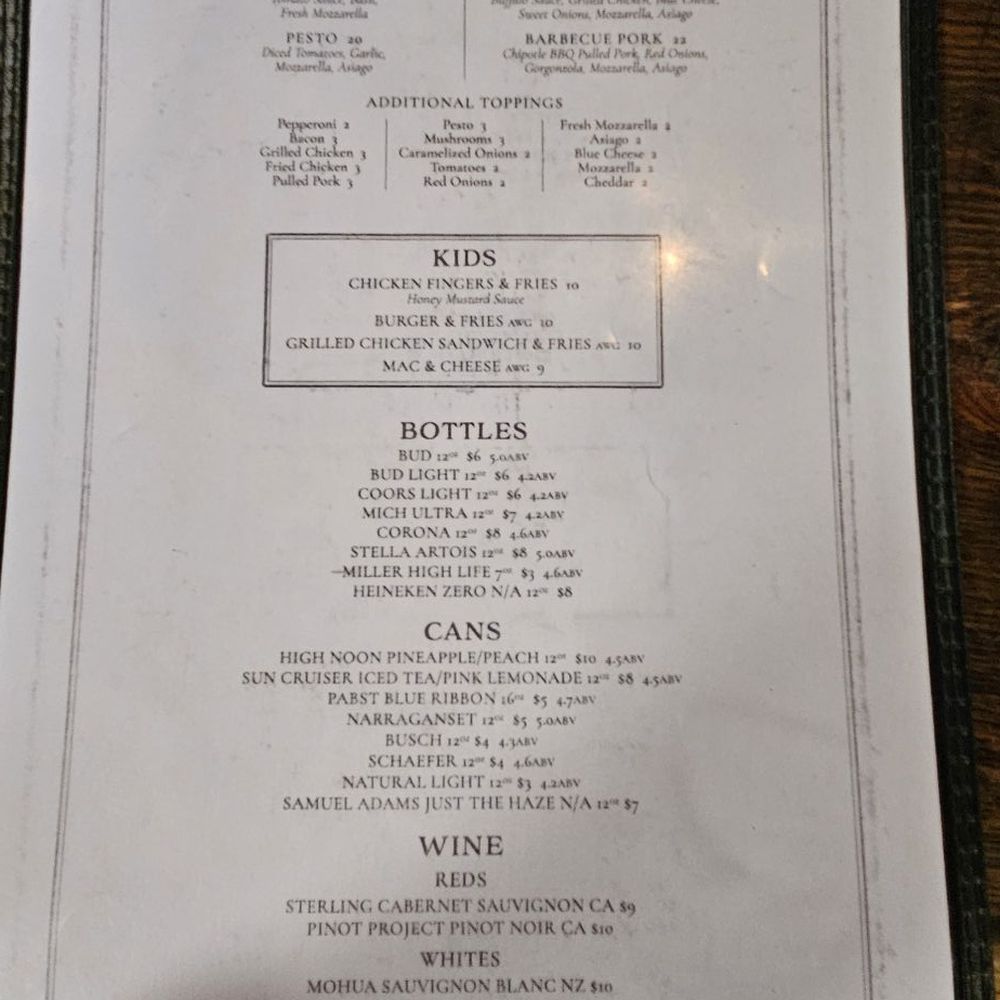 Jeremiah's Restaurant - Actual menu today - American Near Me - Mystic, Connecticut
