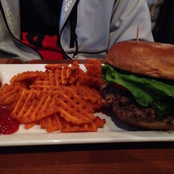 Champps - Victor, NY - The stuffed burger with sweet potato fries - New American Near Me - Victor, New York