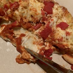 Domino's Pizza - Pasta bread bowl with uncooked center
